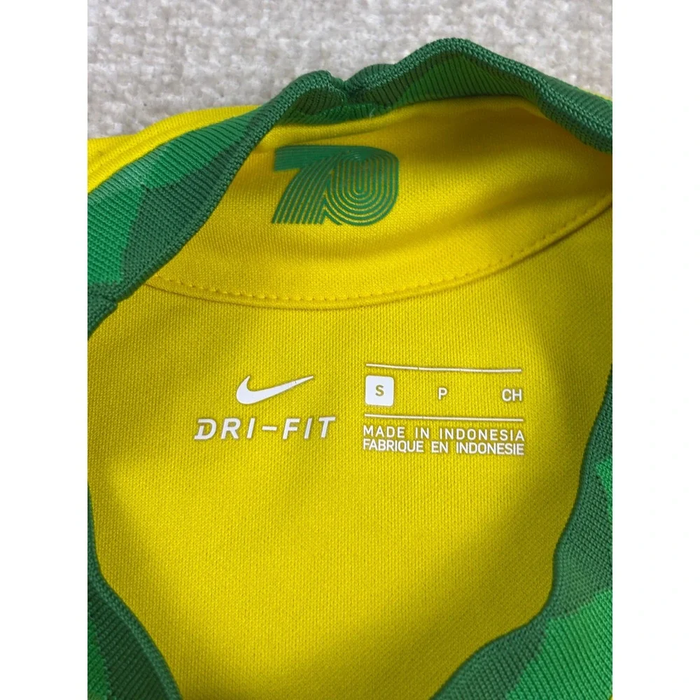 Nike Brazil National Team Soccer Jersey Kids Small Yellow Green Dri-FIT